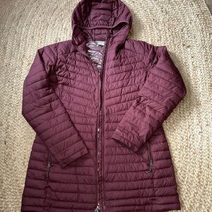Columbia Women's OmniSheild Maroon Puffer Coat